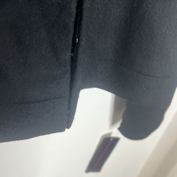 RRL Ralph Lauren Wool Hook And Eye Blazer Black Womens M Boxy Minimalist - Picture 4 of 10